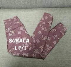 新品LAVA SUKALAスカーラヨガパンツ ブルー系 マーブル柄 Mサイズ 