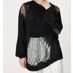 【RODEO CROWNS WIDE BOWL】ダメージニットトップス