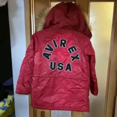 【子供服】【AVIREX】 レッドジャケット フード付き【130㎝】