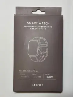 LAKOLE スマートウォッチ チャコール 本体