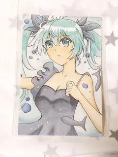 手描きイラスト【初音ミク】深海少女