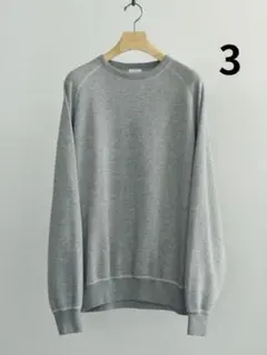 COMOLI 26SS グレー裏毛 クルーネック 3 コモリ D01-05045のサムネイル