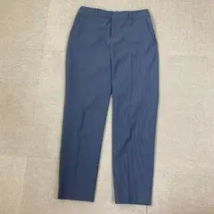 グリーンレーベル リラクシング 麻混 ワイドパンツ M ブルーグレー 38