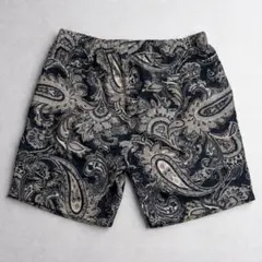 CAMBIO ペイズリー柄ハーフパンツ ブラック L