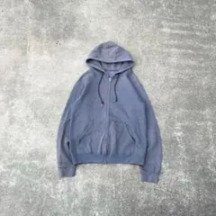 90s フルーツオブザルーム 短丈ジップパーカー cityboy us古着 無地