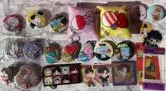 BTS BT21 TinyTAN キーホルダー 缶バッジ ステッカー 合計22点