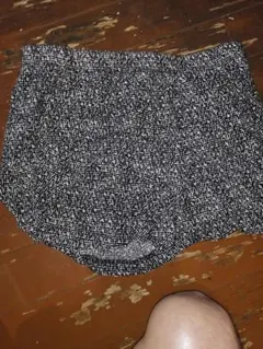 2回着用美品‼️H＆M黒白 ショートパンツ 40サイズ　Wゴム