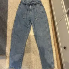 ZARA ハイウエストデニムパンツ ライトブルー EUR 32