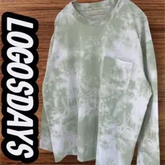 花*様 LOGOSDAYS　ポケット付き長袖Tシャツ　トップス　メンズ　L　グリ