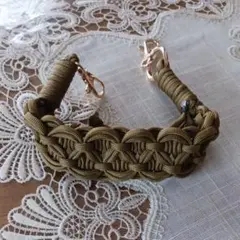 ハンドメイド パラコード ストラップ カーキ