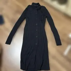 +J UNIQLO ブラック　ロングカーディガン M