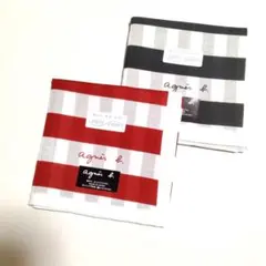 agnes b. アニエスベー★ボーダー ハンカチ〈2枚〉【新品タグ付】のサムネイル