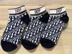 DIOP ロゴ 総柄 ショートソックス　3足のサムネイル