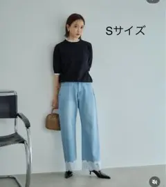 しまむら裾レースデニムパンツ　田中里奈　mysacloset ジーパンジーンズS