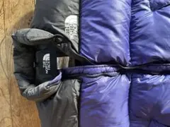 THE NORTH FACE ダウンジャケット グレー/パープル