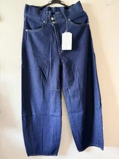 《新品》 アシンメトリー デニムパンツ ブルー XLサイズ