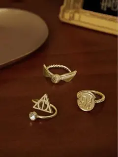 ハリーポッター デザイン　リング３点セット