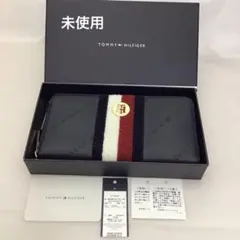 ❣️未使用❣️トミーヒルフィガー　ラウンドファスナー長財布　ネイビー