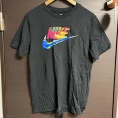 NIKE Tシャツ ブラック カラフルロゴ