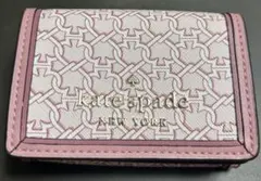 kate spade ケイトスペード 三つ折財布 ピンク トート柄 未使用展示品