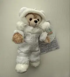 新品★TDS ホワイトウィンタータイムワンダーズ ダッフィー ぬいぐるみバッジ