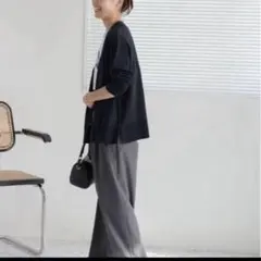 Vネック 長袖 カーディガン ネイビーのサムネイル