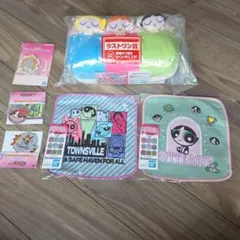 パワーパフガールズ 一番くじ　ラストワン賞　　ステッカー　ハンカチ