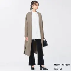 新品未使用　GU ニットロングガウン　ブラウン　XS