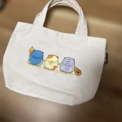メロとタビ ミニ巾着付きトート しまむら