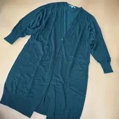 UNIQLO ダークグリーン ロングカーディガン Lサイズ