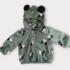 H&М ミッキーマウス Disney アウター 6~9m カーキ ジャンパー