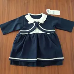 フォーマルネイビー 襟付きワンピース 70cm