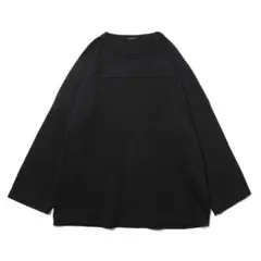 COMOLI フットボールTシャツ　Black