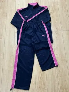 【運動会】PUMA ジャージ上下セット XL ネイビー/ピンク