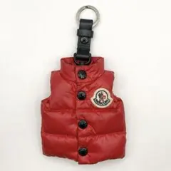 希少✨MONCLER モンクレール チャーム ダウンベスト レッド キーホルダー