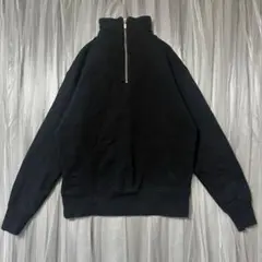 黒 ハーフジップ スウェット 裏起毛 Sサイズ BACK NUMBER