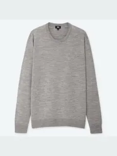 エクストラファインメリノクルーネックセーター　　UNIQLO 長袖　セーター　薄