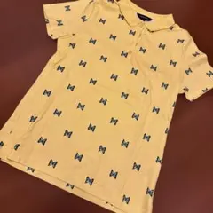 Lands' End 蝶柄 イエローポロシャツ 半袖のサムネイル