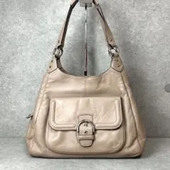 Coach Ergo Kisslock Shoulder bag Beige - メルカリ