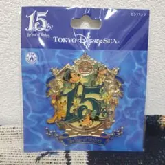 ディズニーシー　15周年　ピンバッジ　ミッキー　アニバーサリー