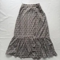 Te chichi ペイズリー柄 フレアスカート ロング丈 ブラウンのサムネイル