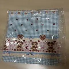 くみゃちゃんのSweet Heart Check柄ミニトートバッグ サックスのサムネイル