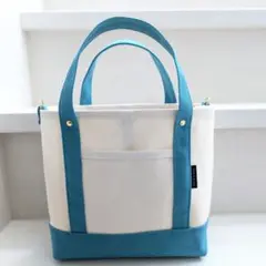 【専用出品】倉敷帆布のミニトートバッグ キナリ×コバルトブルー