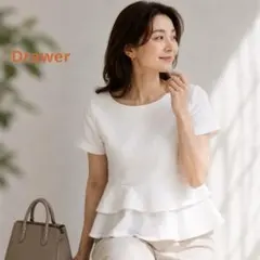 Drawer - 美品！DRAWER モヘアペプラムトップス 2026年最新】drawer ペプラム トップスの人気アイテム - メルカリ