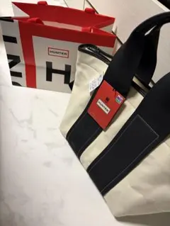 新品タグ付　HUNTER リファインド　ステッチ　トートバッグ キャンバス地のサムネイル