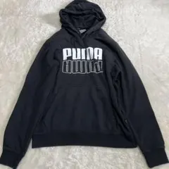 プーマ　puma フーディー　パーカー　黒　ロゴ