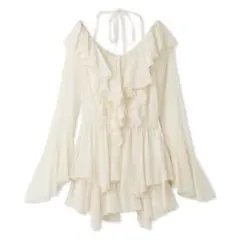 即購入可✩SNIDEL シフォンフリルミニコンビワンピース