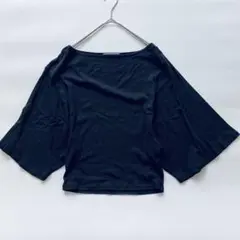美品 ETRÉ TOKYO ドルマンスリーブトップス ブラック フリー 日本製のサムネイル