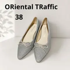 ORiental TRaffic ポインテッドトゥグリッターバレエシューズのサムネイル