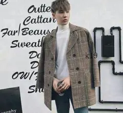 トレンチコート メンズ おしゃれ ブランド 無地 柄 チェック 黒 ビジネス/